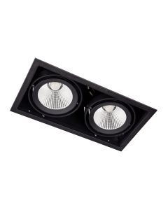 BR0036 LED-inbouwspot 2x12.6W 2700K Dimbaar Zwart