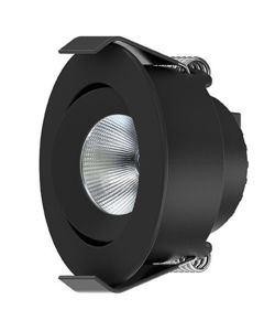 LED Camicro Downlight kantelbaar 4W 45º 2.700K/3.000K/DTW IP44 dimbaar Zwart