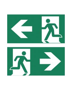 Kent plexiplaat pictogram-C man pijl links/rechts dubbelzijdig