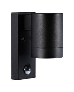 Tin Maxi LED wandlamp GU10 Sensor IP54 Dimbaar Zwart