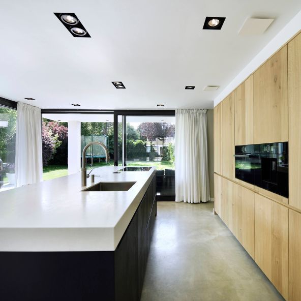 LED inbouwspots trimless zwart woning keuken